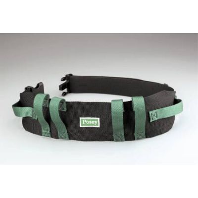 Posey® Green / Black Nylon Gait Belt with Quick Release Buckle, 28 – 55 Inches