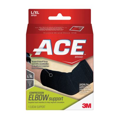 3M™ Ace™ Elbow Support, Left or Right Elbow, Large/X-Large, Black