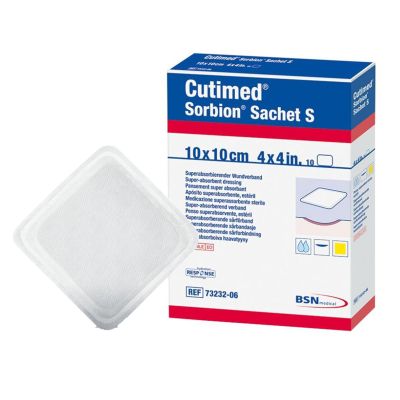 Cutimed® Sorbion® Sachet S Gelling Fiber Wound Dressing, 4 x 4 Inch