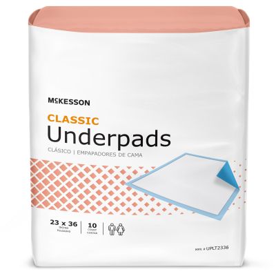 McKesson Classic Plus Light Absorbency Underpads, 23 x 36 Inch