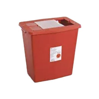 CONTAINER, SHARPS RED 12GL W/SLIDE TOPLID (10/CS)