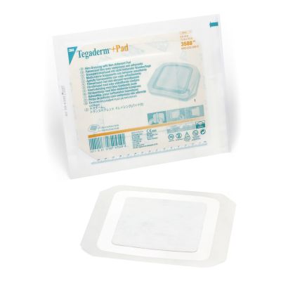 3M™ Tegaderm™ +Pad Film Dressing with Non-Adherent Pad, 6 x 6 Inch