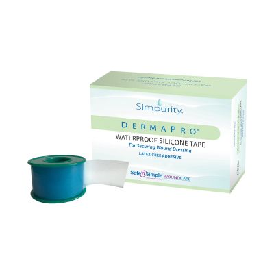 DermaPro™ Silicone Medical Tape, 2 Inch x 15 Foot, Transparent