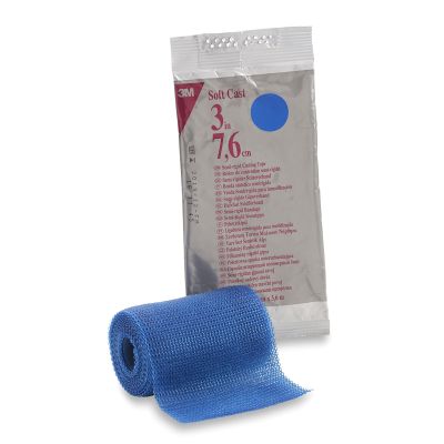 TAPE, CAST SCOTCHCAST 3"X4YDS SOFT BLU (10RL/CS) 3MORTH