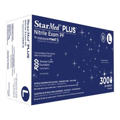 StarMed® Plus™ Nitrile Exam Glove, Large, Blue