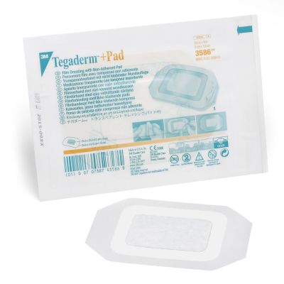 3M™ Tegaderm™ Transparent Film Dressing with Pad, 3½ x 4 Inch