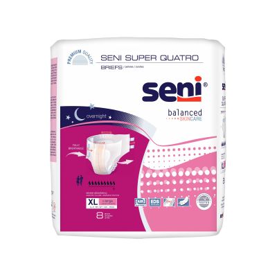Seni® Super Quatro Severe Absorbency Incontinence Brief, Extra Large