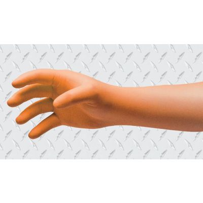 NitriDerm® EP Orange® Extended Cuff Length Exam Glove, Medium, Orange