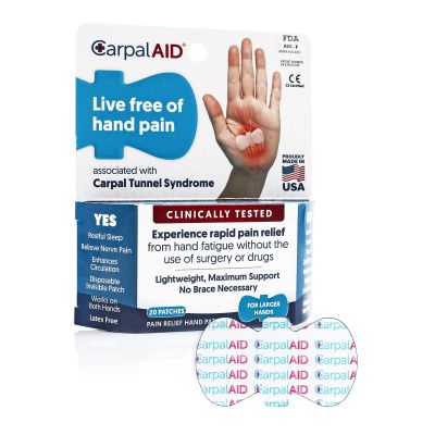 CarpalAid® Patch Hand-Based Carpal Tunnel Support, Small