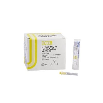Hypodermic Needle EXELInt® 1 Inch Length 30 Gauge Regular Wall Without Safety