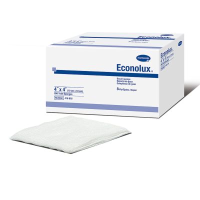 Econolux® Gauze Sponge, 4 x 4 Inch, 8-Ply