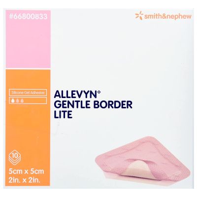 Allevyn™ Gentle Border Lite, 5 x 5 Centimeter