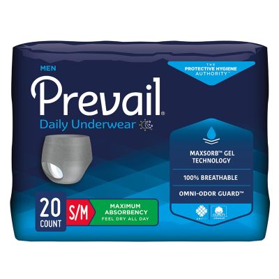 Prevail® Men's Daily Maximum Absorbent Underwear, Small / Medium