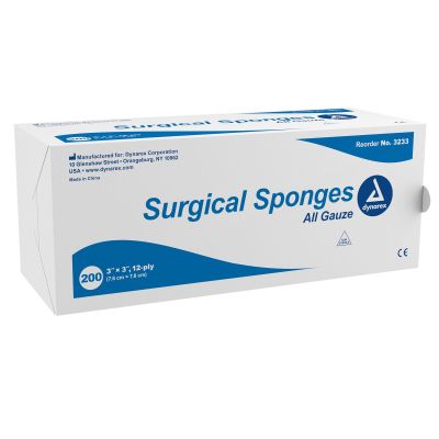 dynarex® Gauze Sponge, 3 x 3 Inch, 12-Ply