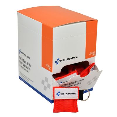 FACE SHIELD, CPR IN KEYCHAIN POUCH (30/BX 10BX/CS)