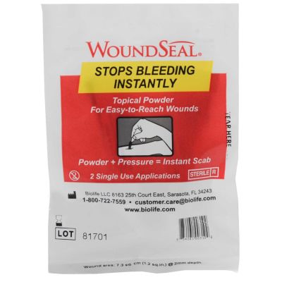 WOUND SEAL, BLEEDING CNTRL BIOLIFE QR PDR (2/PK)