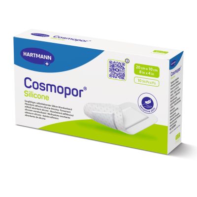 Cosmopor® Silicone Island Dressing w/ Water Resistant Backing, 4 x 8 Inch