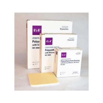DRESSING, GENTLE ZENIFOAM 4"X4" (10/BX)