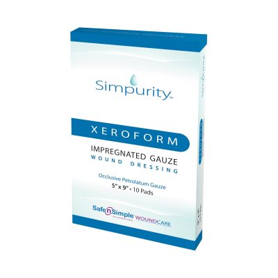 Simpurity™ Xeroform Petrolatum Impregnated Dressing, 5 x 9 Inch