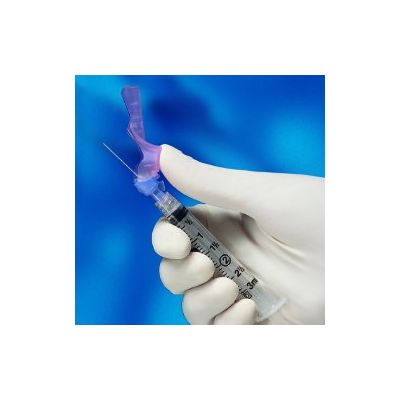 Safety Hypodermic Needle Eclipse™ 1/2 Inch Length 30 Gauge Thin Wall Hinged Safety Needle