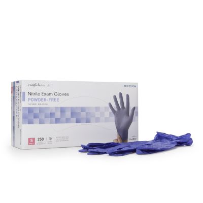 McKesson Confiderm® 3.0 Nitrile Exam Glove, Small, Blue
