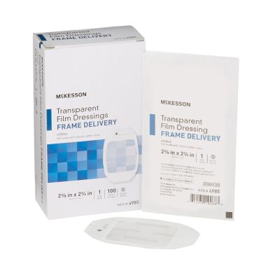 McKesson Octagonal Sterile Dressing with Frame-Style Delivery, 6 x 7 Centimeter