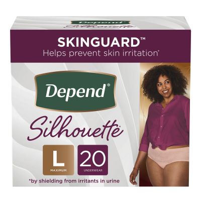 UNDERWEAR, INCONT DEPEND FML PNK LG (20/PK 2PK/CS)