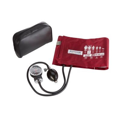 McKesson Lumeon Aneroid Sphygmomanometer with Large Cuff, 2-Tube, Pocket-Size