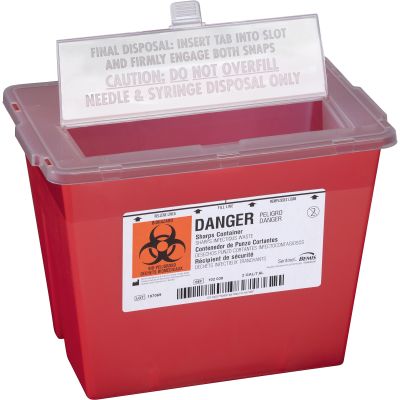 CONTAINER, SHARPS RED 2GL (30/CS)