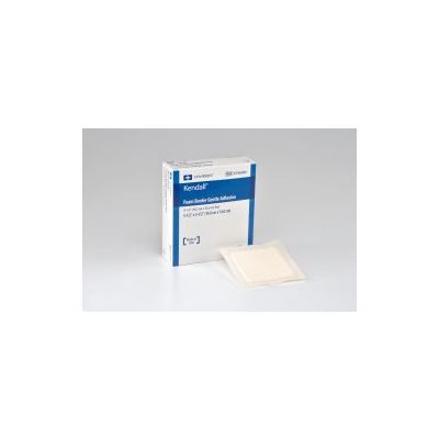 Kendall™ Gentle Bordered Foam Dressing with Silicone Adhesive, 14 x 14 cm