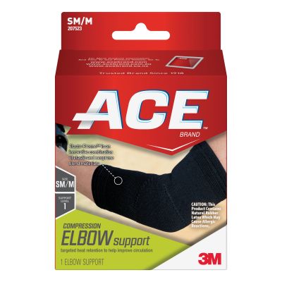 3M™ Ace™ Elbow Support, Left or Right Elbow, Small/Medium, Black