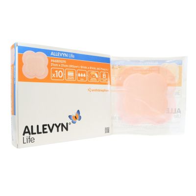 Allevyn™ Life Silicone Adhesive with Border Silicone Foam Dressing, 21 x 21 cm