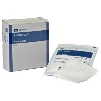 Dermacea™ Sterile Gauze Sponge, 3 x 3 Inch, 12-Ply