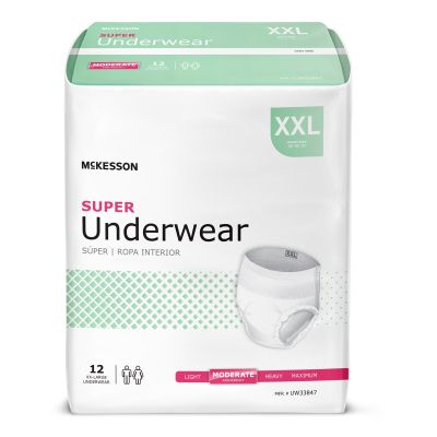 McKesson Super Moderate Absorbency Incontinence Underwear, 2X-Large