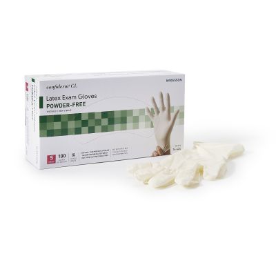 McKesson Confiderm® CL Latex Exam Glove, Small, Ivory