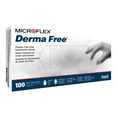 Derma Free™ Vinyl Exam Glove, Extra Large, Clear