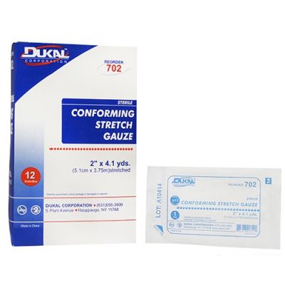 Dukal™ Sterile Conforming Bandage, 2 Inch x 4-1/10 Yard, 1-Ply