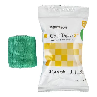 McKesson Green Cast Tape, 2 Inch x 4 Yard