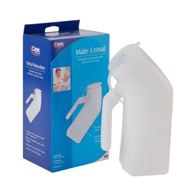 URINAL, MALE W/CVR (6/CS) CAREXH