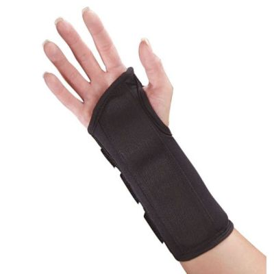 WRIST SPLINT, FOAM D-RING CLOSURE BLK RT XLG 8"