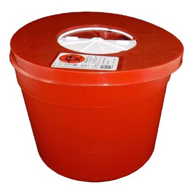 CONTAINER, SHARPS RED 5QT W/LID (40/CS)