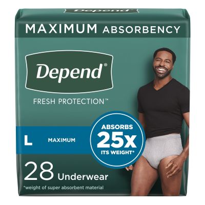 Depend® Fresh Protection™ Men's Maximum Absorbency Underwear, Large