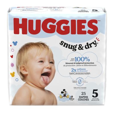 DIAPER, HUGGIES SNUG&DRY JUMBOPK SZ5 (25/PK 4PK/CS)