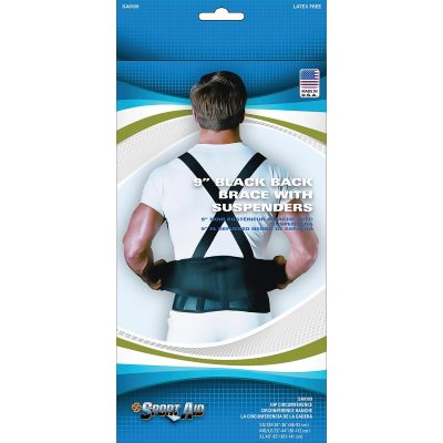 Sport-Aid™ Worker Back Support with Suspenders, Medium / Large