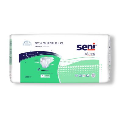 Seni® Super Plus Overnight Heavy Absorbency Incontinence Brief, Regular