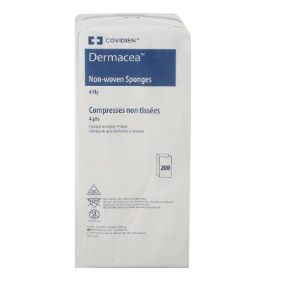 Dermacea™ Nonwoven Sponge, 3 x 3 Inch, 4-Ply