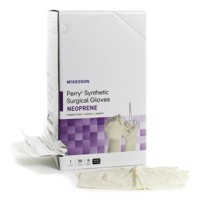 McKesson Perry® Polychloroprene Surgical Glove, Size 6.5, Cream