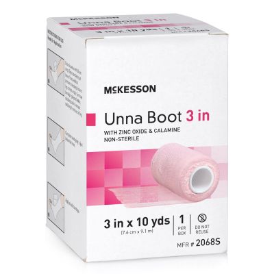 McKesson Zinc Oxide / Calamine Unna Boot, 3 Inch x 10 Yard