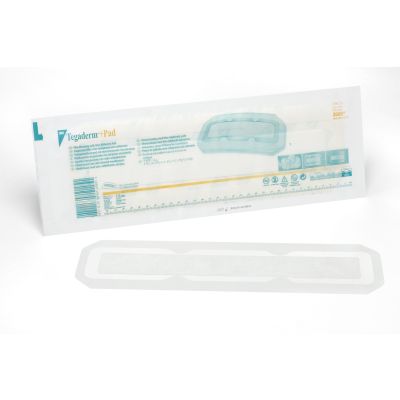 3M™ Tegaderm™ Transparent Film Dressing with Pad, 3-1/2 x 13-3/4 Inch