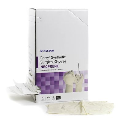 McKesson Perry® Polychloroprene Surgical Glove, Size 7, Cream